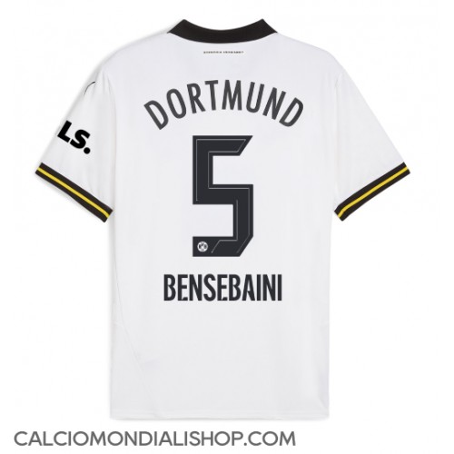 Maglie da calcio Borussia Dortmund Ramy Bensebaini #5 Terza Maglia 2024-25 Manica Corta